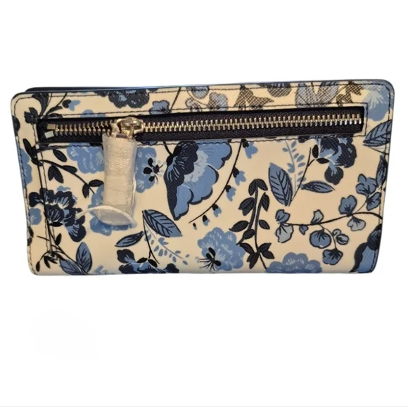 Kate Spade New York Madison Large Slim Bifold Wallet in the Vase Floral pattern - Picture 4 of 7
